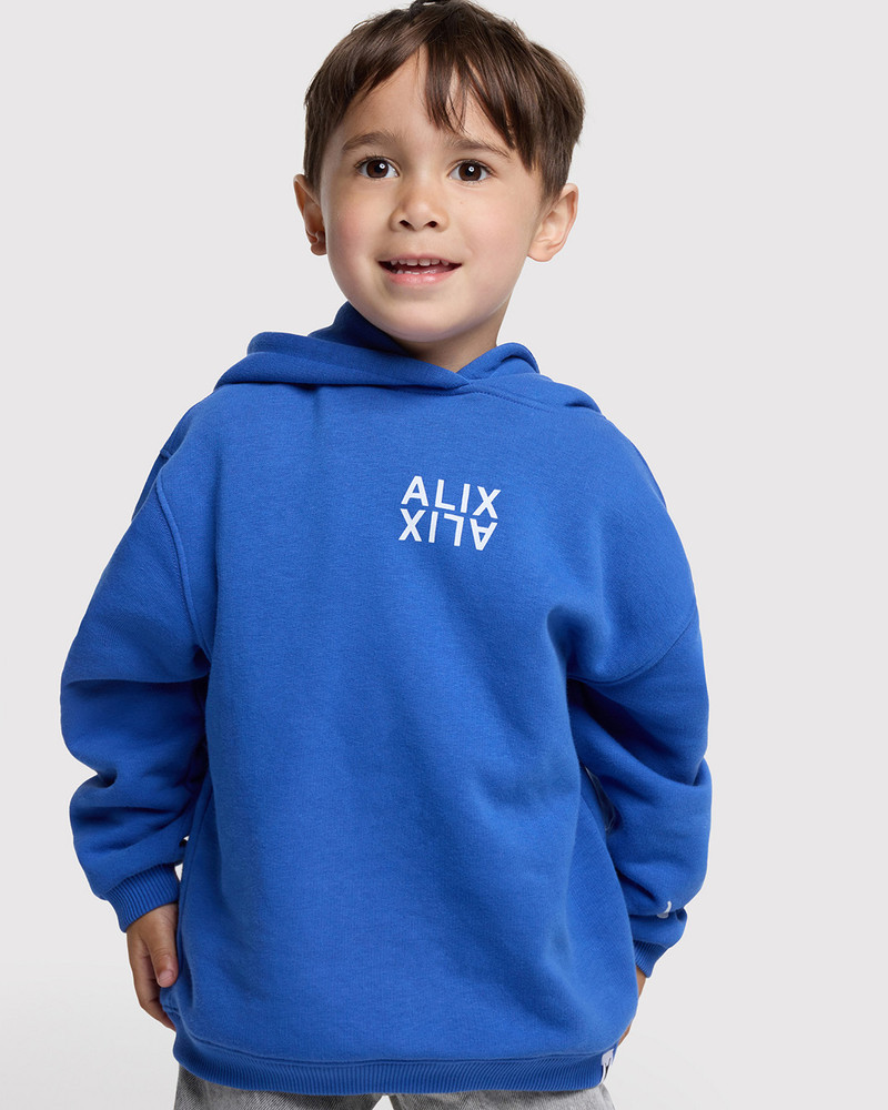 kids knitted logo hoody Blauw kids knitted logo hoody Blauw