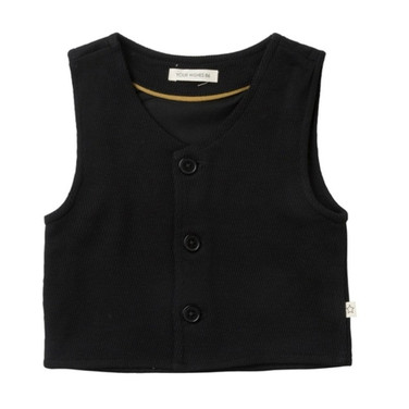 Stagger Boxy Gilet Zwart 1