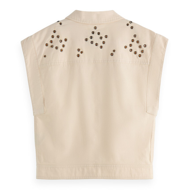 Sleeveless festival gilet Off White