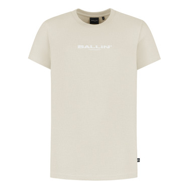 Regular fit Crewneck SS T-shirts Pique Zand