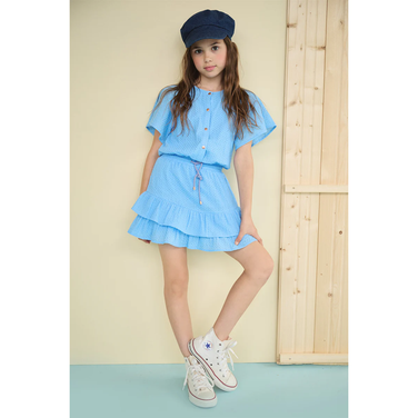 Siggy embroidered dress Blauw