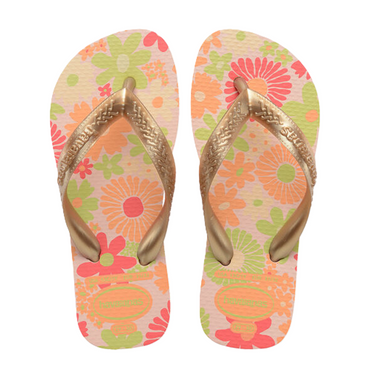 Havaianas Kids Flores Golden Strap Roze