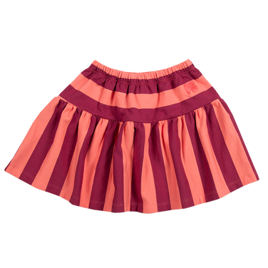Ruffle Skirt Stripe Peach/Beaujolais Oranje