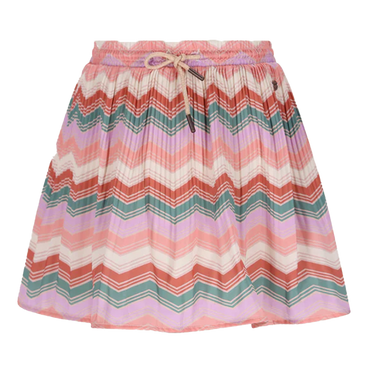 Nulan Plissee Zigzag AOP Skirt Multi