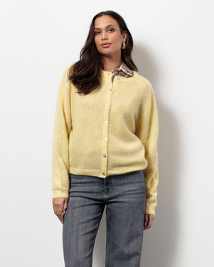 Bibi mohair cardigan Geel