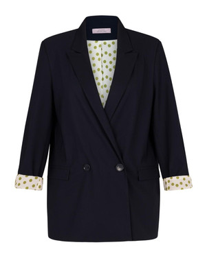 Dokus Blazer Polkadot Donker Blauw