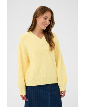 OttolineSZ V-Neck Pullover Geel