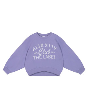 kids knitted ALIX club print sweater Paars