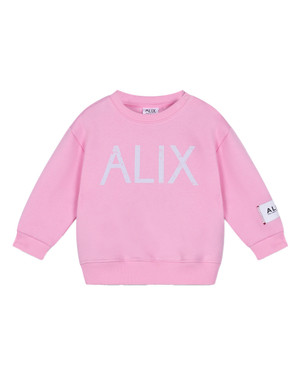 baby knitted on tour logo sweater Roze