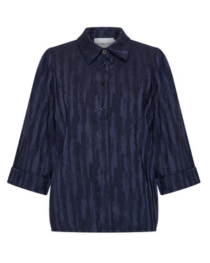 Blouse Polo Gloss Donker Blauw