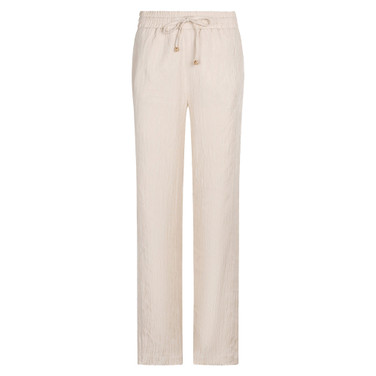 Trousers wide jacquard Beige
