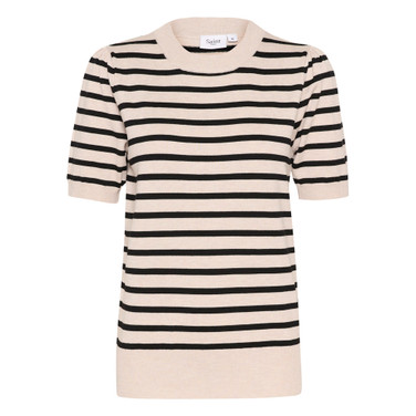 MilaSZ SS Striped Pullover Grijs