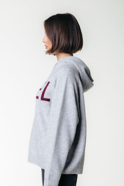 Knit Hoodie Rebel Grijs