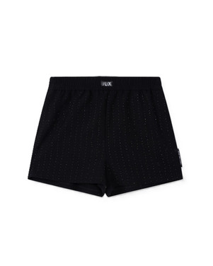 ladies woven studs shorts Zwart 1
