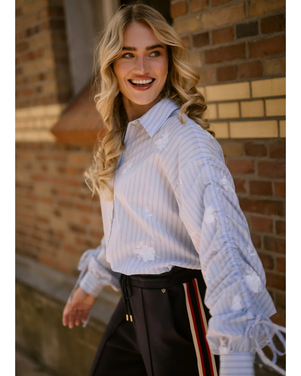 Rosa Blouse Stripe Licht Blauw