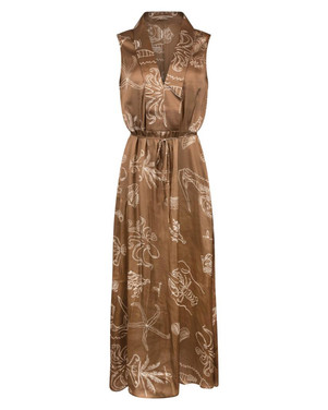 Violet Dress Print Beige