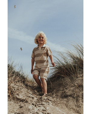 Sev Striped Polo Beige