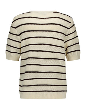 Yara stripe cardigan Ecru