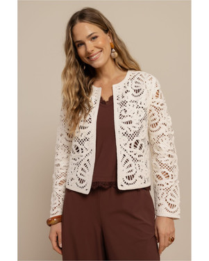 Annyka crochet cardigan Off White